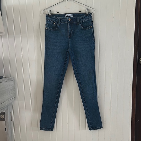 Zara Blue Skinny Jeans sz 6 - Picture 3 of 11